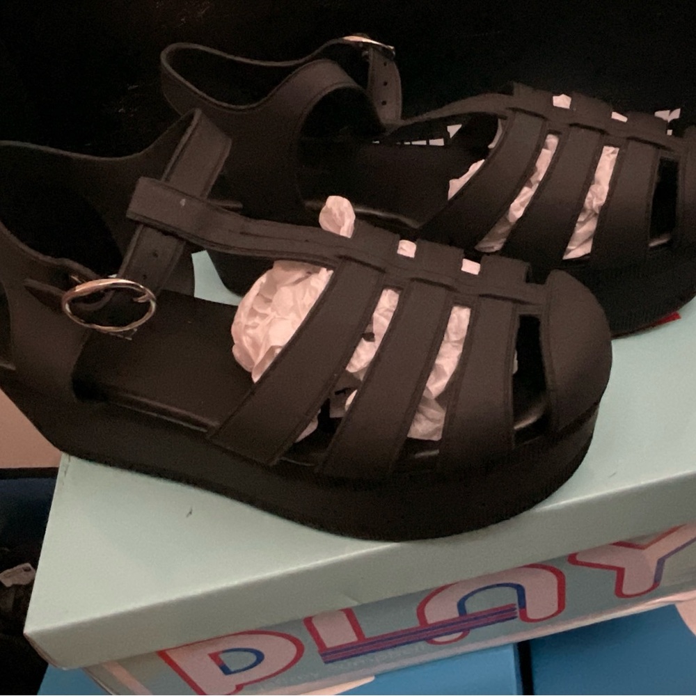 Black Platform Sandals